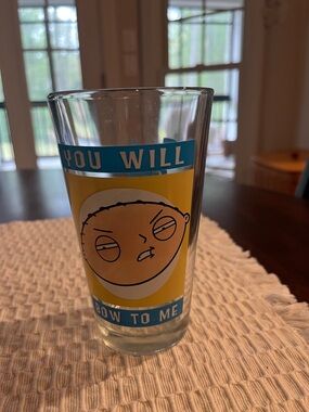 Stewie Griffin 'You Will Bow To Me' Glass